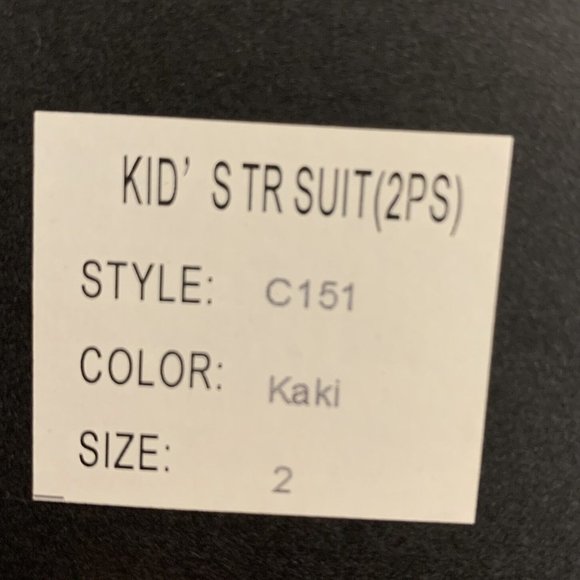 New ROMANO COUTURE Boy's Suit Size 2 Khaki Pinstripe NWT Boutique - Picture 5 of 5